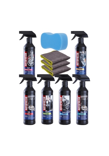 Autofresh10'lu Efsane Motosiklet Full Bakım Motor Yıkama Parlatma Motorsiklet Seti