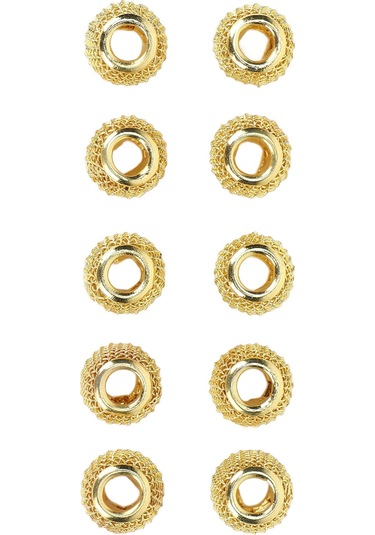 Maiyame Viking Sakal Boncukları 10 Adet - Metal Gövde Klasik Desen - Sakal Ve Saç Süslemeleri İçin Dıy Aksesuarlar