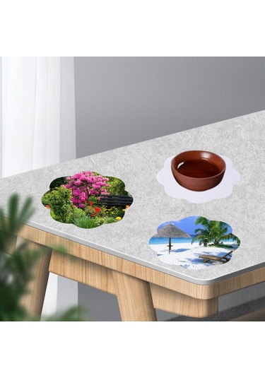 Homyl 30 Adet Boş Coaster Süblimasyon Isı Transfer Baskı Beyaz