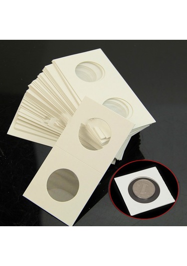 Sones 50 Adet / 3 Takım 40mm Çaplı Madeni Para Koruyucu Kare Madeni Para Koleksiyonu Ataş