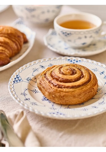 Roomi 20 Cm Düz Seramik Tabak, Vintage Desenli 458582068 Beyaz