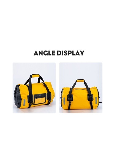 Su Geçirmez Motosiklet Arka Koltuk Çantası Büyük Kapasiteli Motosiklet Çantası Evrense Sarı Sarı
