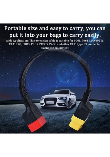 Artfulabode Uzatma Taşınabilir Obd Kablosu Evrensel Erkek-dişi Bağlantı 16-pin