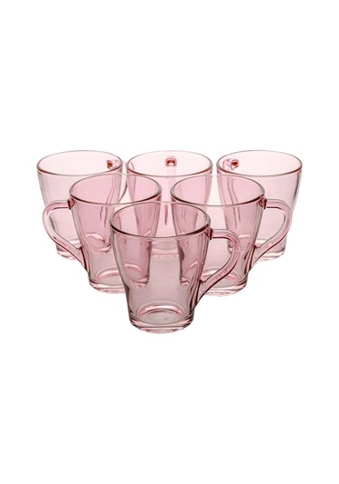 Osz Cam Çay Bardağı Seti, 6 Parça, 250 Ml 276726486 Pembe