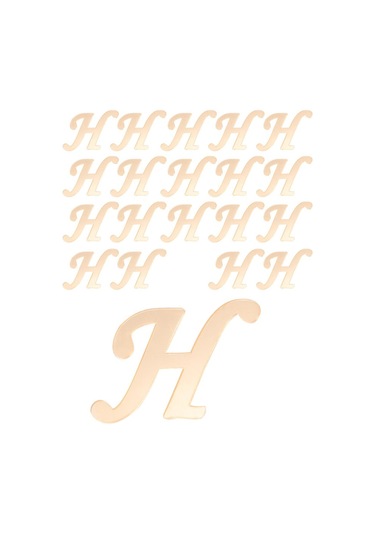 Kına Atölyesi 20 Adet Karışık Pleksi Harf 4Cm Gold