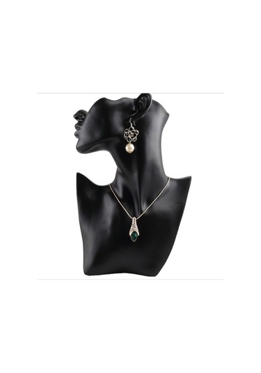 Trendooze Vitrin Tutucu Stilia-l Siyah Sergileme Reçine Reçine Mücevher Malzeme L+siyah Kolye Dy