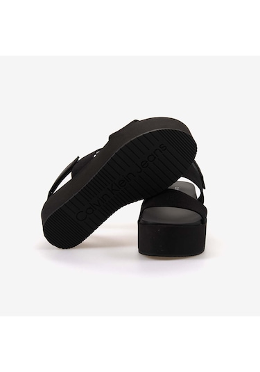Calvin Klein Kadın Dolgu Topuk Sandalet Yw0yw01788 Siyah
