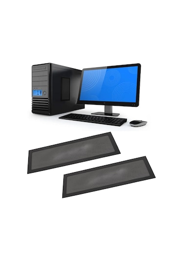 Tenfowee 2 Adet Bilgisayar Kasası Pvc Manyetik Toz Filtresi - 120x360mm Fan Izolasyonu, Toz Engelleme Ve Kolay Kurulum Siyah Renk