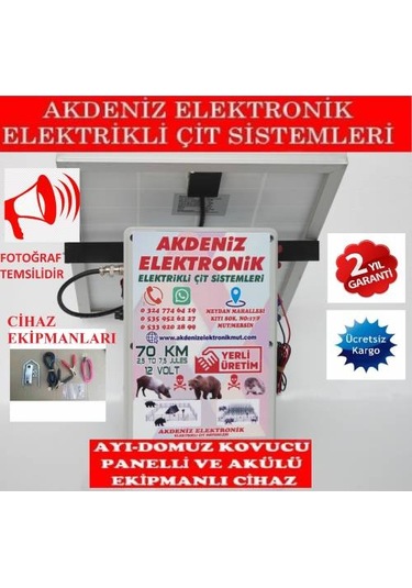 Ayi Domuz Kovucu Sirenli [Kisa Devre Korumali] Elektrikli Çit Sis
