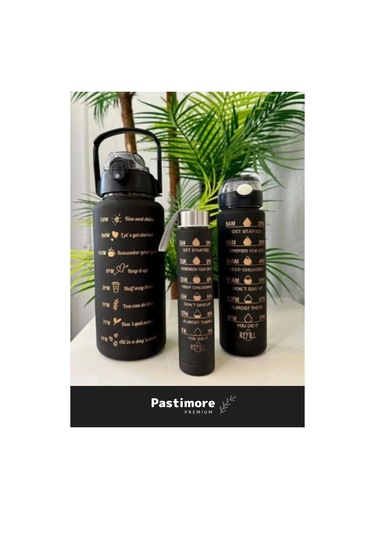 Premium Dayanıklı Bpa Fitalat Toksit İçermez Aile Boyu 2000-750-300 Ml Motivasyon Suluk Seti