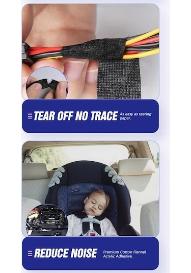 9/15/19mm Elektrik Bandı Isıya Dayanıklı Yapışkan Bez Kumaş Bant Otomotiv Kablo Bandı Kablo Demeti Kablo Demeti Elektrik Isı Bantları 19mm