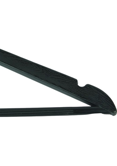 Elbise Askılığı Ahşap Görünümlü 12'li Siyah