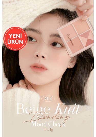 Dasique Karıştırılabilir Renk Tonlarına Sahip 4 Lü Allık Paleti Blending Mood Cheek 04 Beige Knit 04 Beige Knit