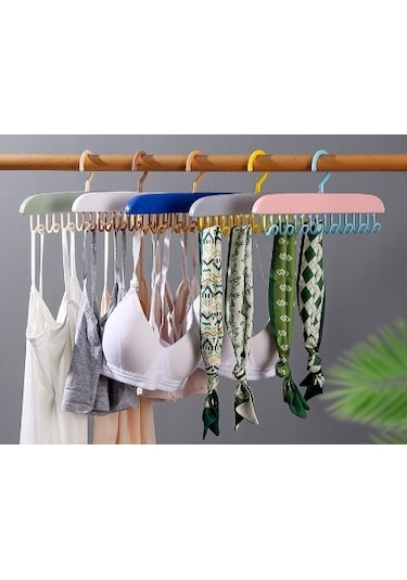 8 Kancalı Çok Amaçlı Yapışkanlı Askı 5361 Çok Renkli