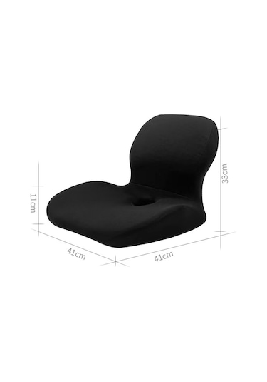 Suntek Bel Destek Yastığı Ergonomik Sandalye Sırt Yurt Oturma Siyah