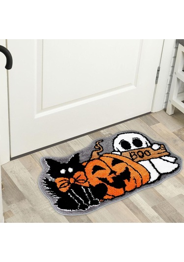 Suntek Cadılar Bayramı Zemin Matı Modern Dekoratif Alan 40cmx60cm Çok Renkli