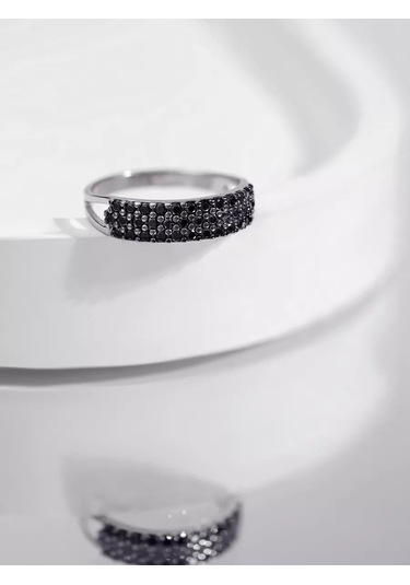 Lucente 925 Ayar Gümüş Yüzük 202821128 Siyah