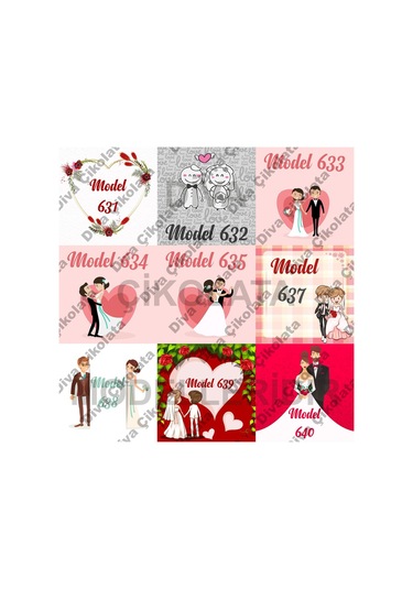 Diva Çikolata Söz Nişan Nikah Çikolatası 100 Adet Madlen Çikolata Gümüş