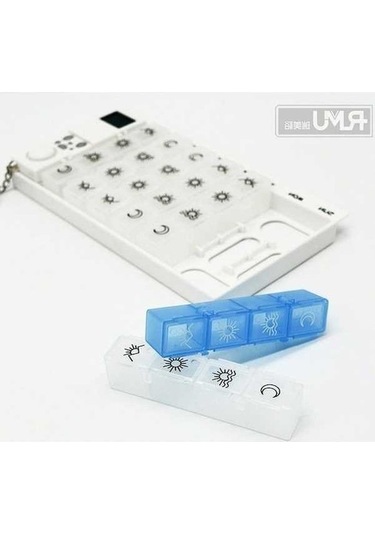 Tongxida 28 Günlük Zamanlayıcı Beyaz Hap Hatırlatıcı Yaşlılar İçin Taşınabilir Elektronik Saklama Kutusu Diğer