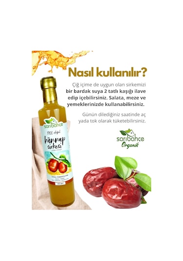 Hünnap Sirkesi 500 Ml 2'li Paket - Organik Doğal Fermantasyon