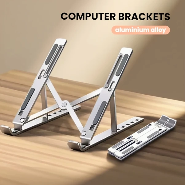 Elmpaly Alüminyum Tripod Dizüstü Bilgisayar Standı - 7 Seviye Yükseklik Ayarlı, 80 Lb Taşıma Kapasiteli, Katlanabilir Taşınabilir Soğutma