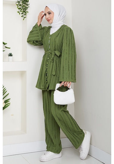 İlgen Fırfırlı İkili Takım 1610 - Haki Haki