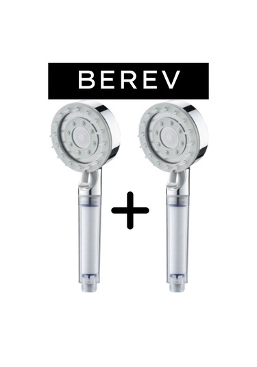 Berev Masajlı Masaj Başlı Filtreli Kireç Önleyici 5 Fonksiyonlu Banyo Duş Başlığı Kaliteli El Duşu 2 Adet Diğer
