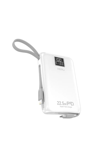 Hepu HP-A01 10.000 mAh 22.5 W Dijital Göstergeli Dahili Çoklu Kablolu Powerbank