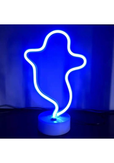 Yaozixa Led Fantom Şekilli Masa Lambası - Yatak Odası Dekorasyonu Usb Akşam Lambası - Usb Ve 3xaa Pil Desteği Pil Yok Diğer