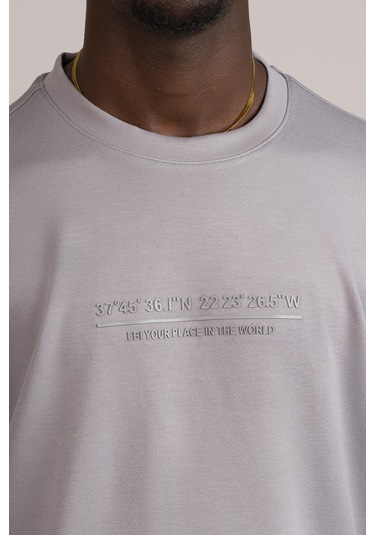 Fbi Slimfit Modal Kumaş Baharlık Sıfır Yaka Likralı Sweatshirt Gri