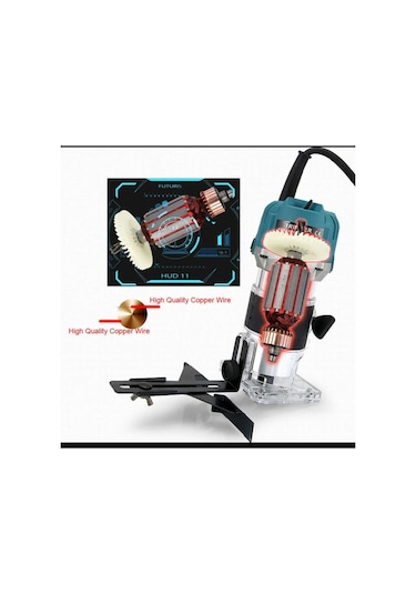 Moonshop 3800 Watt Profesyonel Formika Traşlama Freze Makinası.