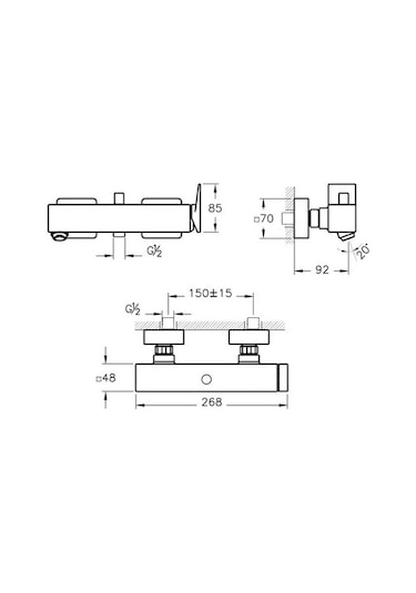 Artema A42613 Brava Banyo Bataryası Krom