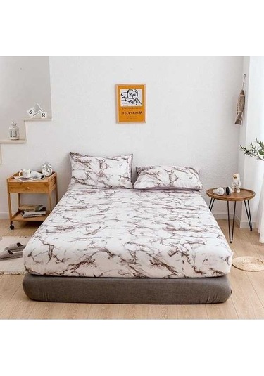 Novahub Kahverengi Yatak Örtüsü Yastık Kılıfı - Elastik Bantlı Çarşaf Yastık Kılıfı - Muti Boyut Polyester Kahverengi