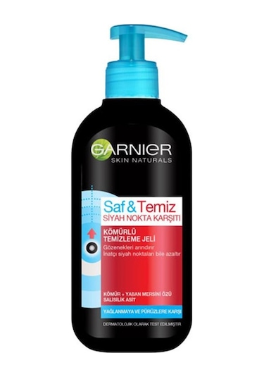Garnier Saf & Temiz Siyah Nokta Karşıtı Kömürlü Temizleme Jeli  200 ML