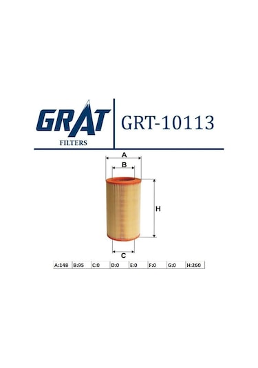 GRAT 10113 Hava Filtresi Bravo 1.4 Tjet 1.6 Dmtj 2.0 Dmtj