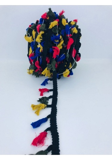 FdayAksesuar Hardal Yeşil Mavi Pamuk Saçak Püskül FRDY13263