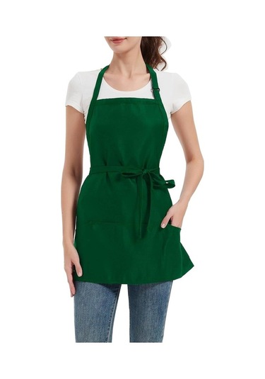 Fastbuy Şef Kısa Önlük 3 Cepli Ekstra Uzun Askılı Ayarlanabilir Askılı Yeşil Diğer