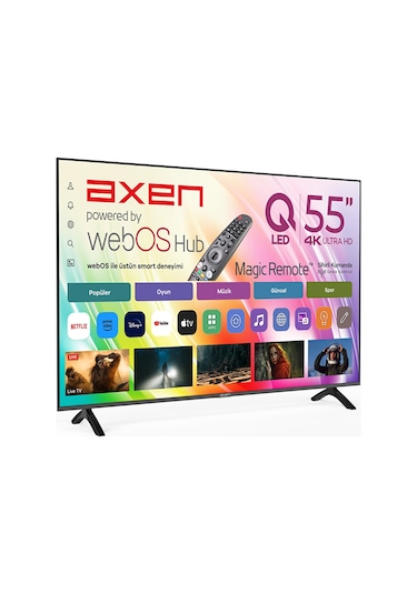 Axen AX55QMN252-0276 55" 139 Ekran Uhd Webos Smart QLED TV