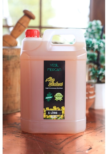 Yeşil Mercan Alıç Sirkesi Katkısız %100 Doğal Fermente 5 L