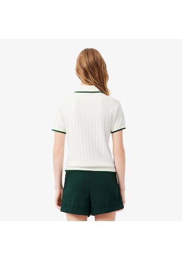 Lacoste Kadın Regular Fit Kısa Kollu Polo Yaka Trikot-shirt Beyaz