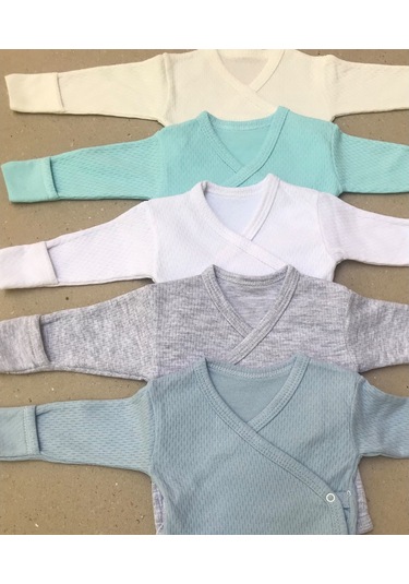 Özdemirlitekstil Bebelino Çıtçıtlı Badi Kruvaze (5 Li Paket) (456376188) Çok Renkli