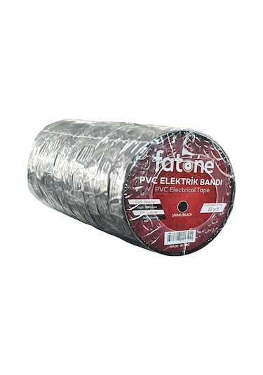Fatone Yanmaz Pvc Elektrik Bantı Izole Bant 19mm 10yrd Siyah 10 Adet
