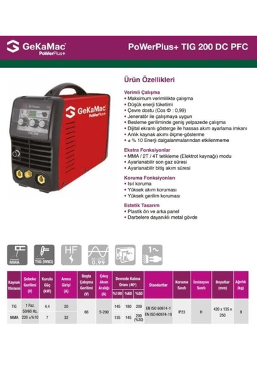Power Plus Tıg 200dc Pfc İnverter Kaynak Makinası