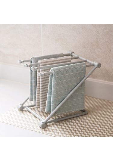 Xindoker Plastik Katlanabilir Mop Ve Biberon Depolama Rafı - Gri Renkli, Sağlıklı, Düzenli Ve Dayanıklı Gri