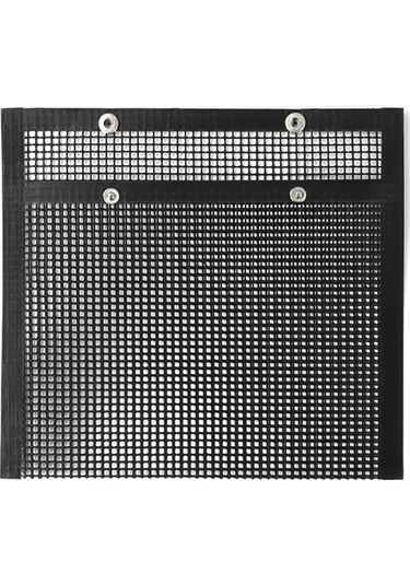 Moveevo Büyük Boy Teflon Izgara Torbası - Yeniden Kullanılabilir, Yapışmaz Ve Isıya Dayanıklı 27x22cm Siyah