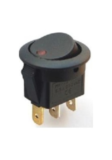 Switch - "132A" - 12 Volt - Yuvarlak On/Off Anahtar - Nokta Işıkl