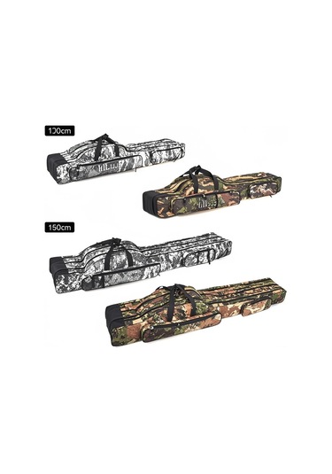 Jeehugo 150cm Ağac Kamoşlu Üç Katlı Katlanabilir Olta Çantası - 600d Dokuma, Geniş Bölmeler Ve Çekmecelerle Olta Malzemelerini Düzenle