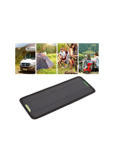 Ranyeek 12v 5w Güneş Paneli Akü Şarj Cihazı - Otomobil, Motosiklet, Tekne, Karavan Bakımı - Siyah Standart Paket