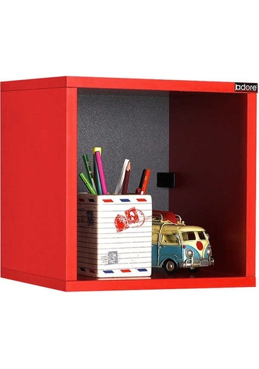 Adoremobilya Rainbow Genç Odası Duvar Rafı-Kırmızı