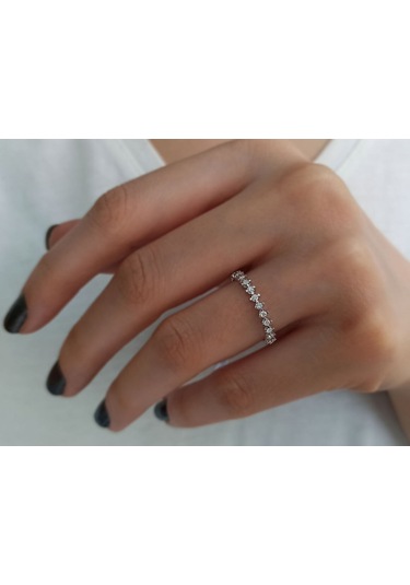 Sirius F Renk 0,20 Karat Pırlanta Yarım Tur Yüzük 0823R0195